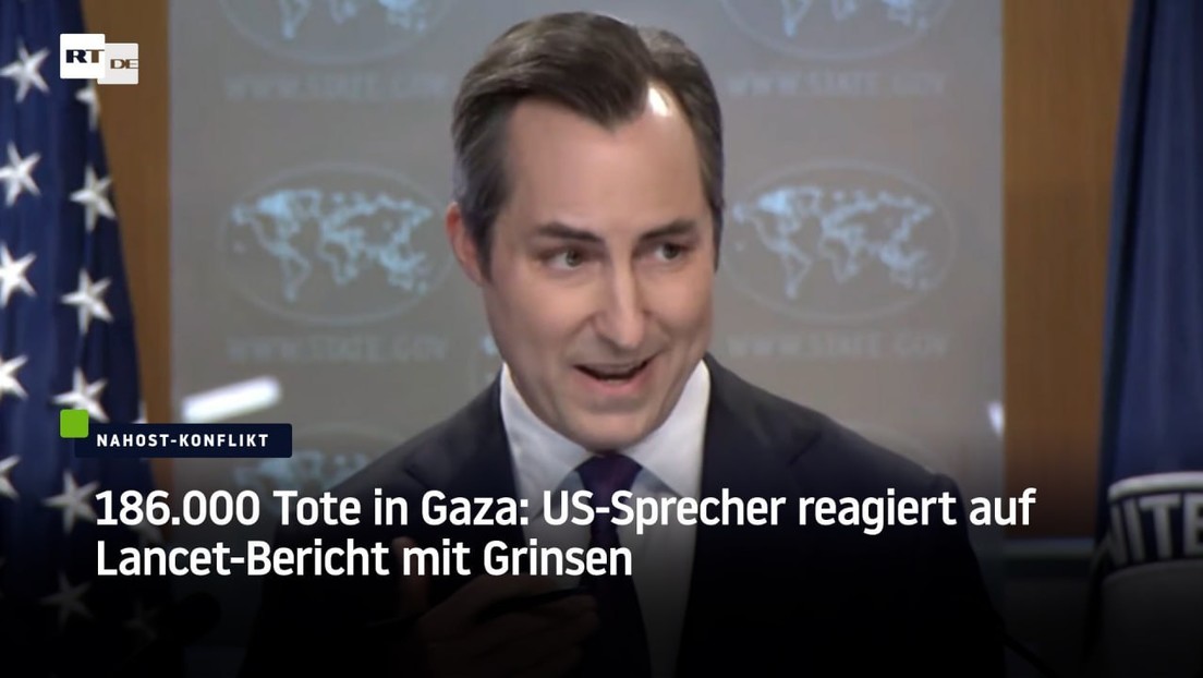 186.000 Tote in Gaza: US-Sprecher reagiert auf Lancet-Bericht mit Grinsen