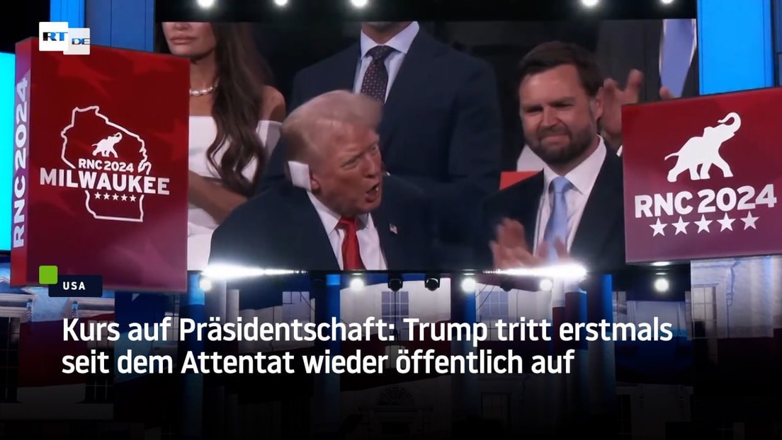 Kurs auf Präsidentschaft: Trump tritt erstmals seit dem Attentat wieder öffentlich auf