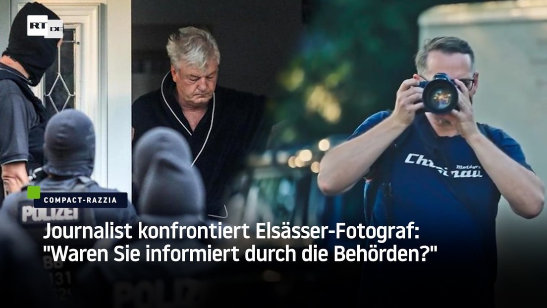 Journalist konfrontiert Elsässer-Fotograf: "Waren Sie informiert durch die Behörden?"