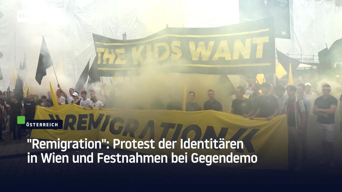 "Remigration": Protest der Identitären in Wien und Festnahmen bei Gegendemo