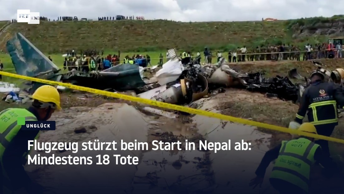 Flugzeug stürzt beim Start in Nepal ab: Mindestens 18 Tote