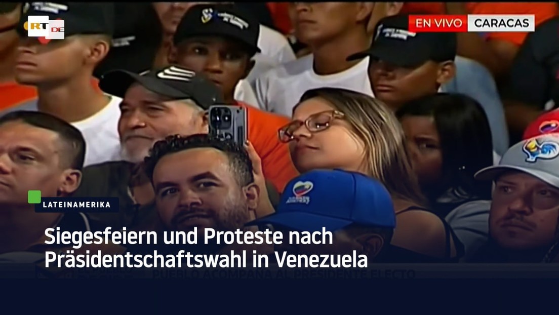 Siegesfeiern und Proteste nach Präsidentschaftswahl in Venezuela