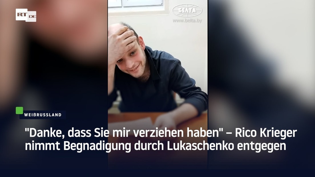 Dramatische Szene: Rico Krieger nimmt Begnadigung durch Lukaschenko entgegen (VIDEO)