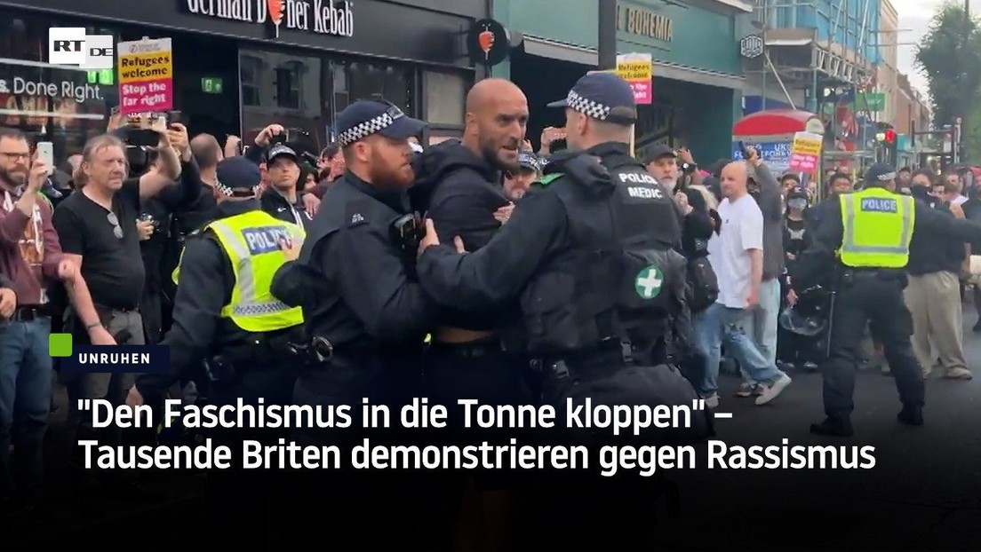 "Den Faschismus in die Tonne kloppen" – Tausende Briten demonstrieren gegen Rassismus