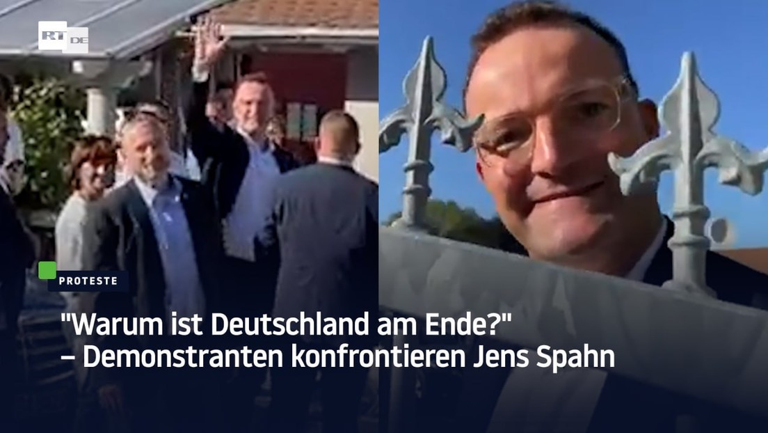 "Warum ist Deutschland am Ende?" – Demonstranten konfrontieren Jens Spahn