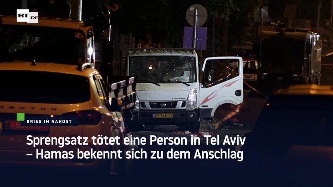 Sprengsatz tötet eine Person in Tel Aviv – Hamas bekennt sich zu dem Anschlag