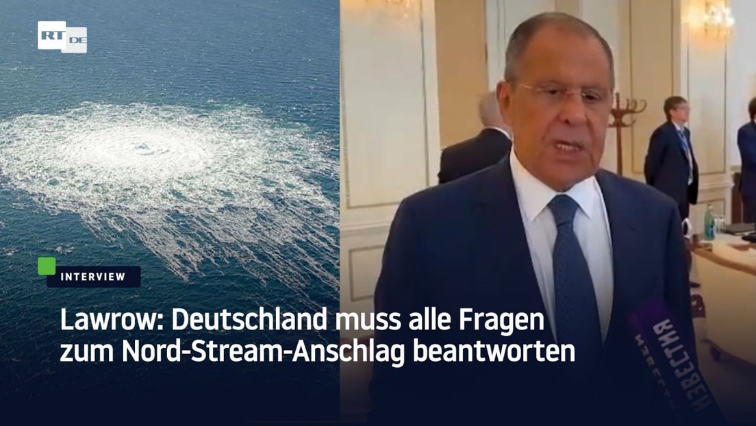 Lawrow: Deutschland muss alle Fragen zum Nord-Stream-Anschlag beantworten