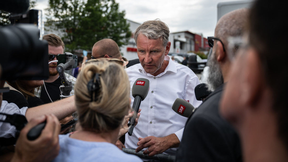 Jena: Demonstranten verhindern Wahlkampfauftritt von Björn Höcke