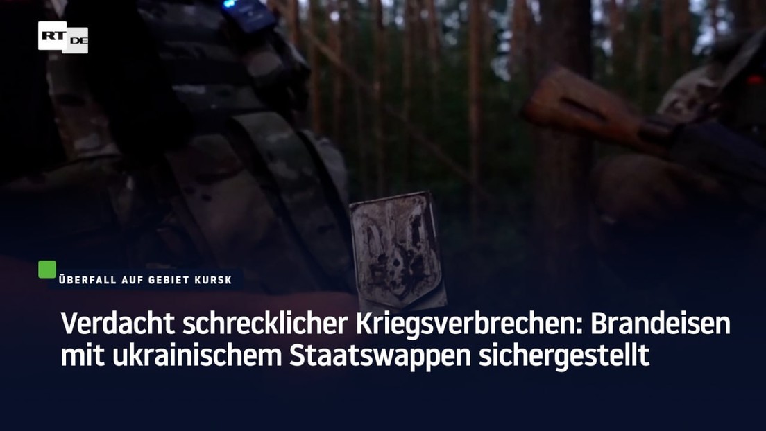 Verdacht schrecklicher Kriegsverbrechen: Brandeisen mit ukrainischem Staatswappen sichergestellt