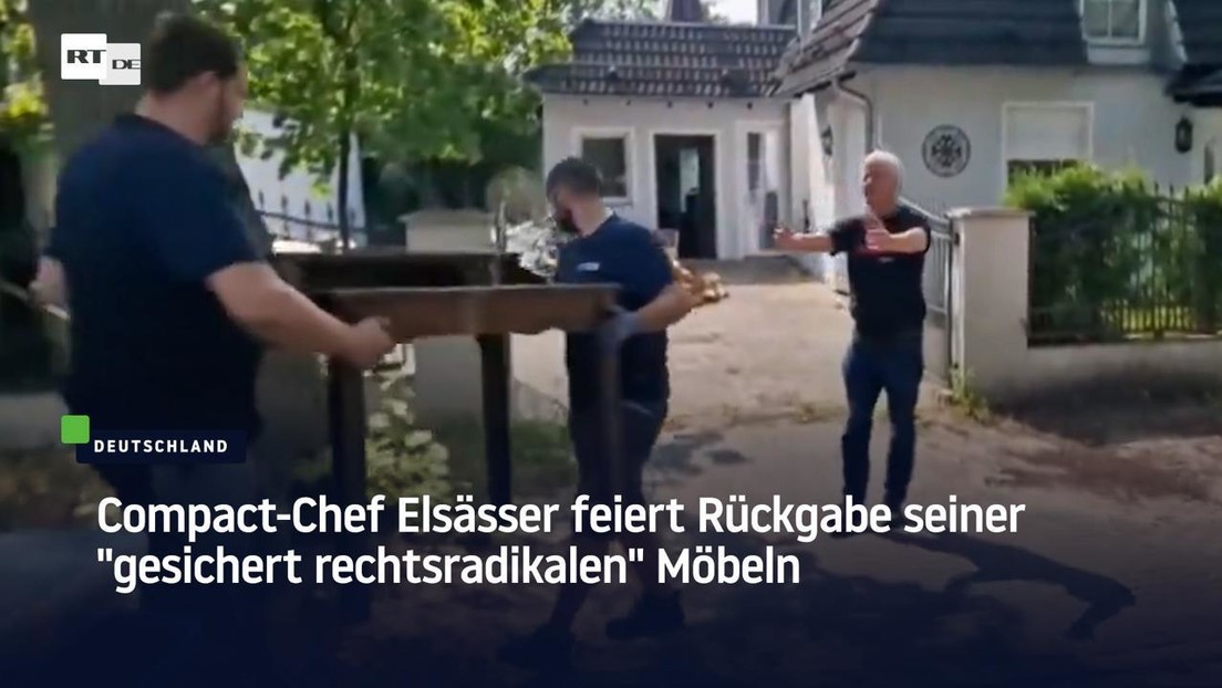 Compact-Chef Elsässer feiert Rückgabe seiner "gesichert rechtsradikalen" Möbel