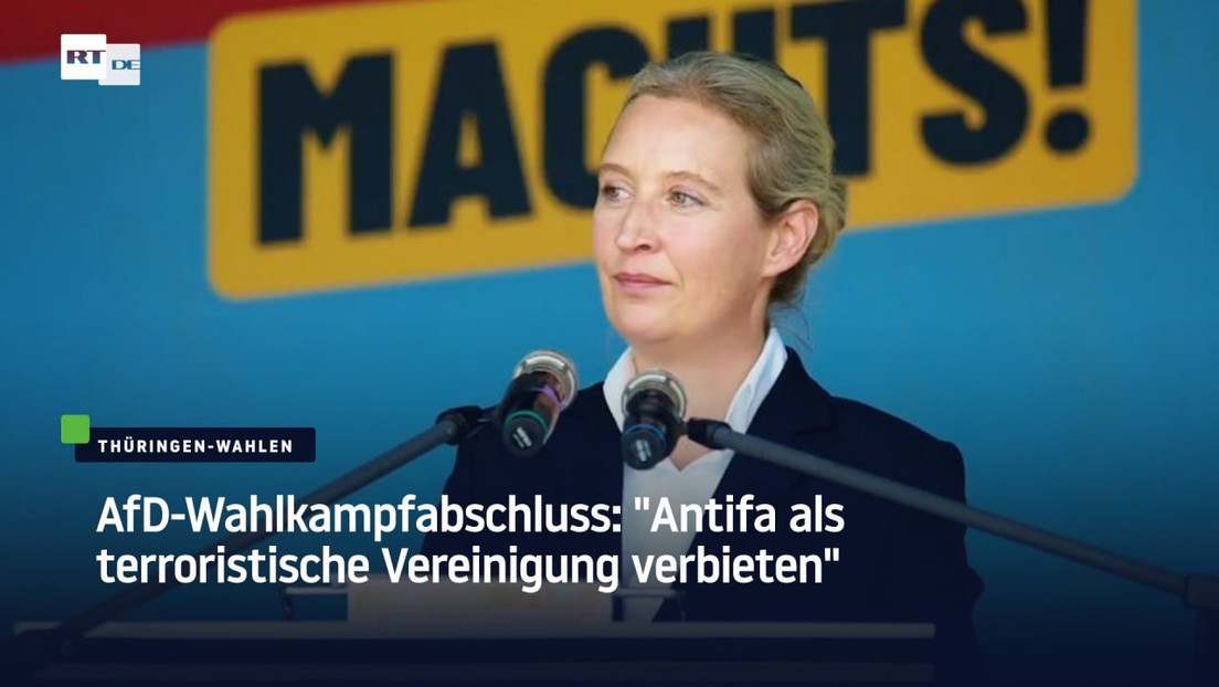 AfD-Wahlkampfabschluss: "Antifa als terroristische Vereinigung verbieten"