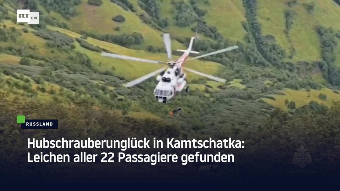 Hubschrauberunglück in Kamtschatka: Leichen aller 22 Passagiere gefunden