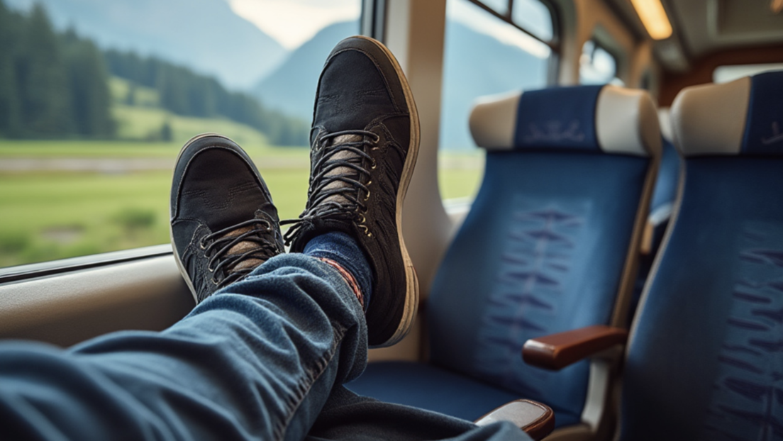 Wenn Rücksichtslosigkeit stinkt - Schweizer Bahn beklagt zunehmend Schuhe auf den Sitzen