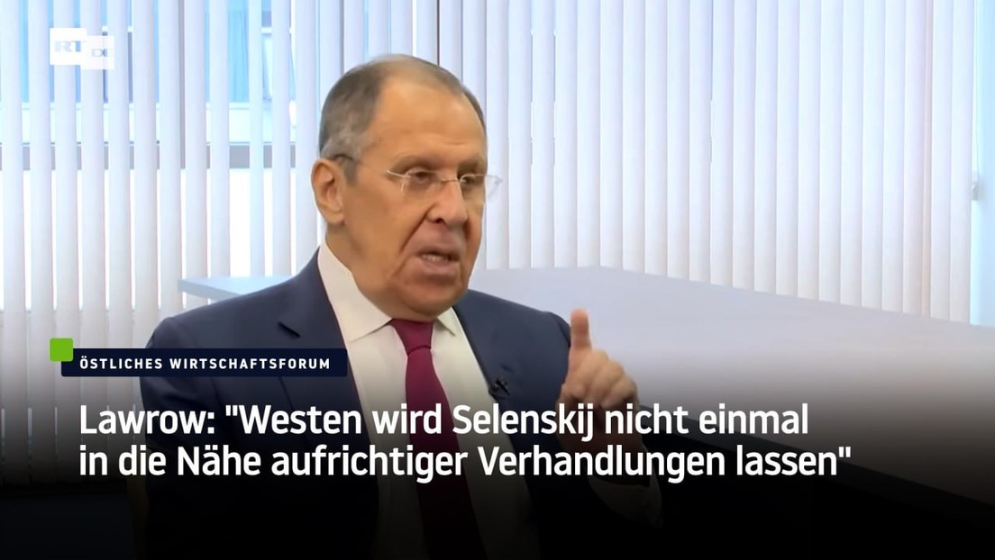 Lawrow: "Westen wird Selenskij nicht einmal in die Nähe aufrichtiger Verhandlungen lassen"