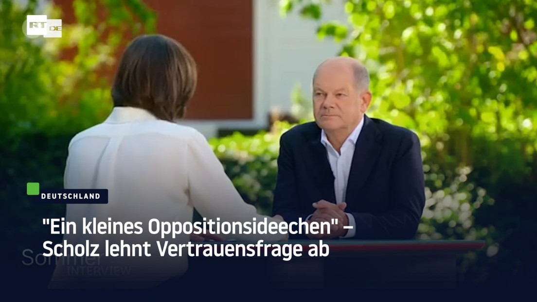 "Ein Kleines Oppositionsideechen" – Scholz Lehnt Vertrauensfrage Ab — RT DE