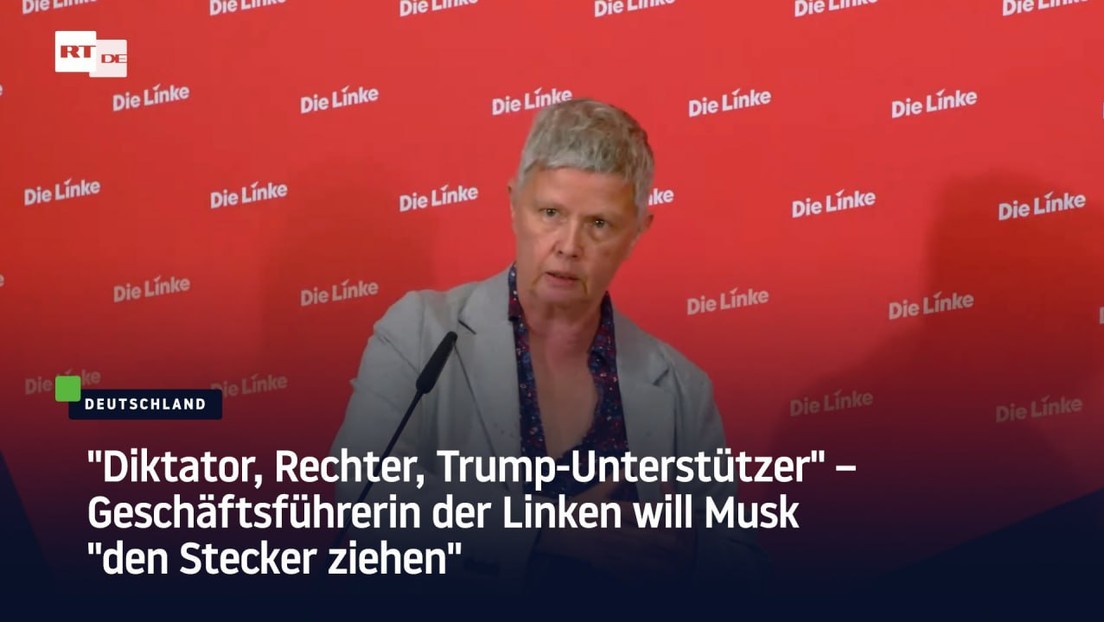 Bundesgeschäftsführerin der Linken will Elon Musk "den Stecker ziehen"