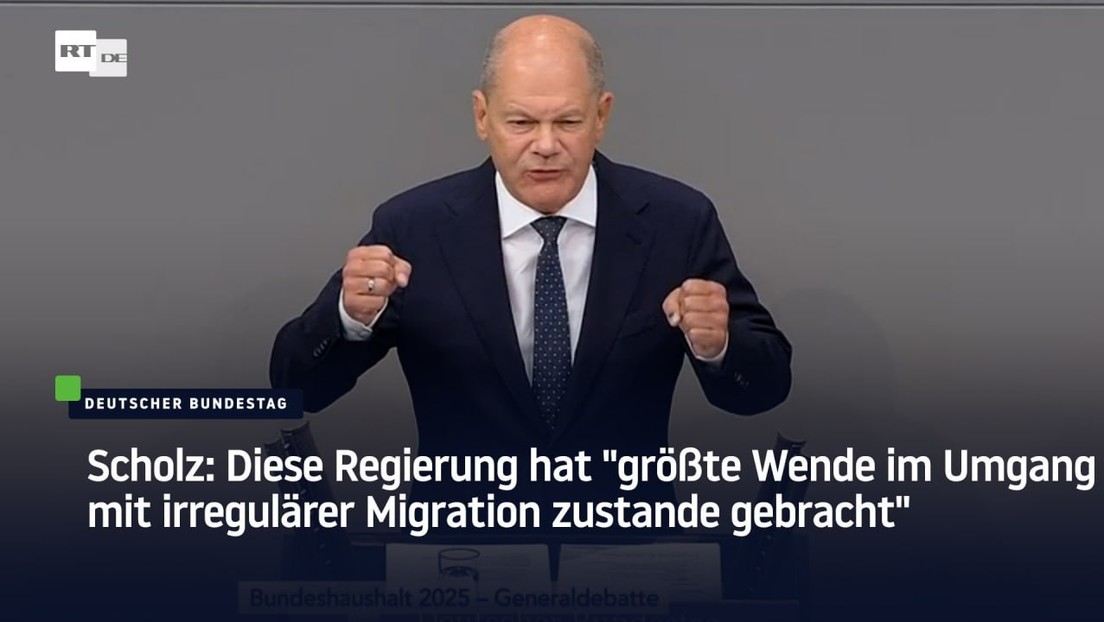 Scholz: Diese Regierung hat "größte Wende im Umgang mit irregulärer Migration zustande gebracht"