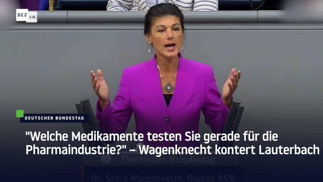 "Welche Medikamente testen Sie gerade für die Pharmaindustrie?" – Wagenknecht kontert Lauterbach