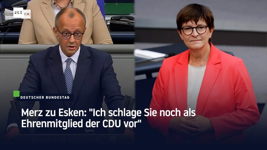 Merz zu Esken: "Ich schlage Sie noch als Ehrenmitglied der CDU vor"