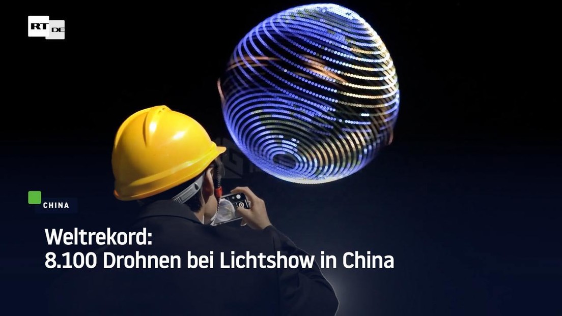 Weltrekord: 8.100 Drohnen bei Lichtshow in China