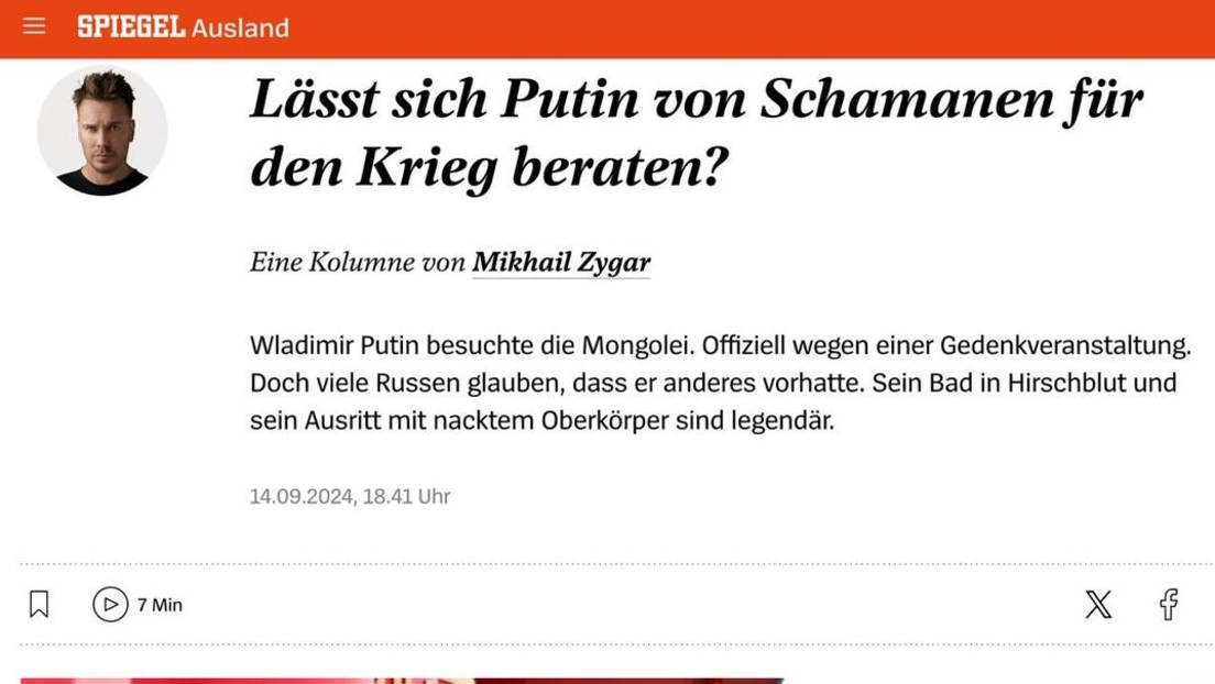 Ist der Chefredakteur des "Spiegel" ein Kannibale?