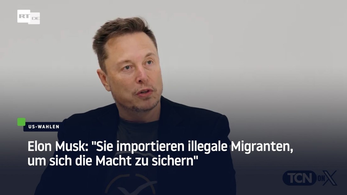 Elon Musk: "Sie importieren illegale Migranten, um sich die Macht zu sichern"