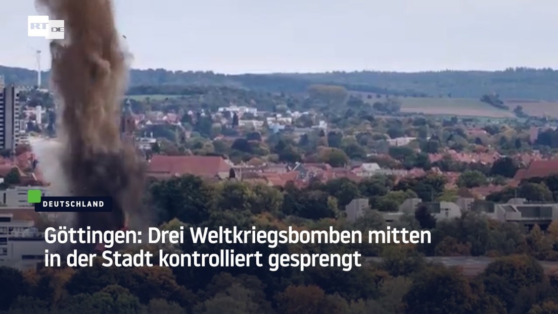 Göttingen: Drei Weltkriegsbomben mitten in der Stadt kontrolliert gesprengt