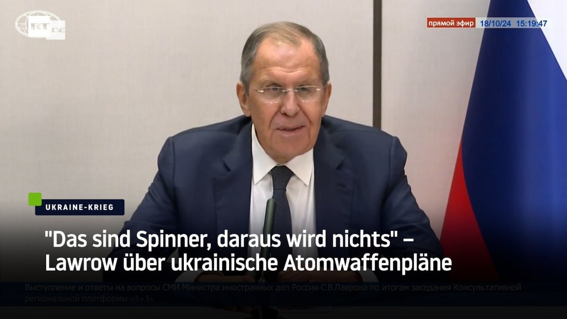 "Das sind Spinner, daraus wird nichts" – Lawrow über ukrainische Atomwaffenpläne