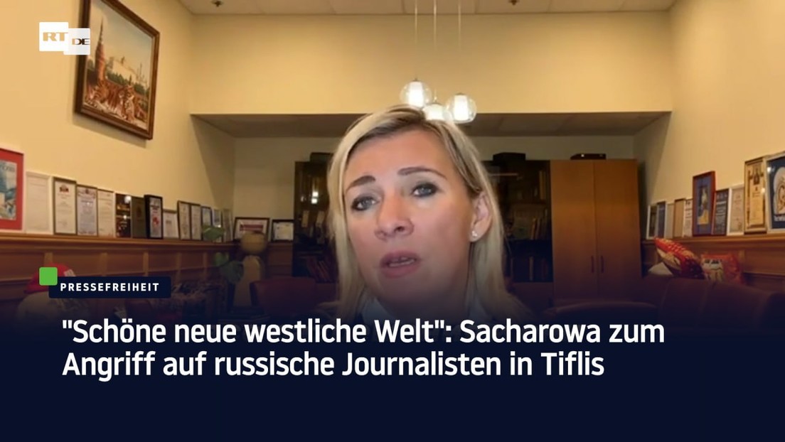 "Schöne neue westliche Welt": Sacharowa zum Angriff auf russische Journalisten in Tiflis