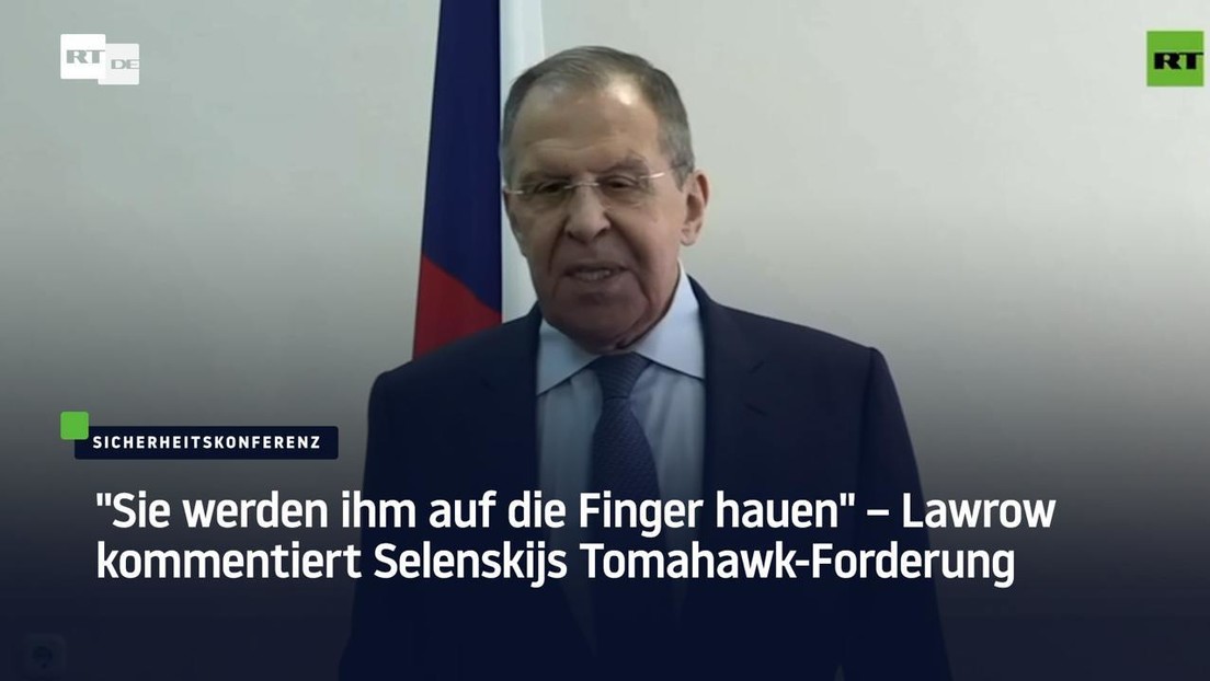 "Sie werden ihm auf die Finger hauen" – Lawrow kommentiert Selenskijs Tomahawk-Forderung