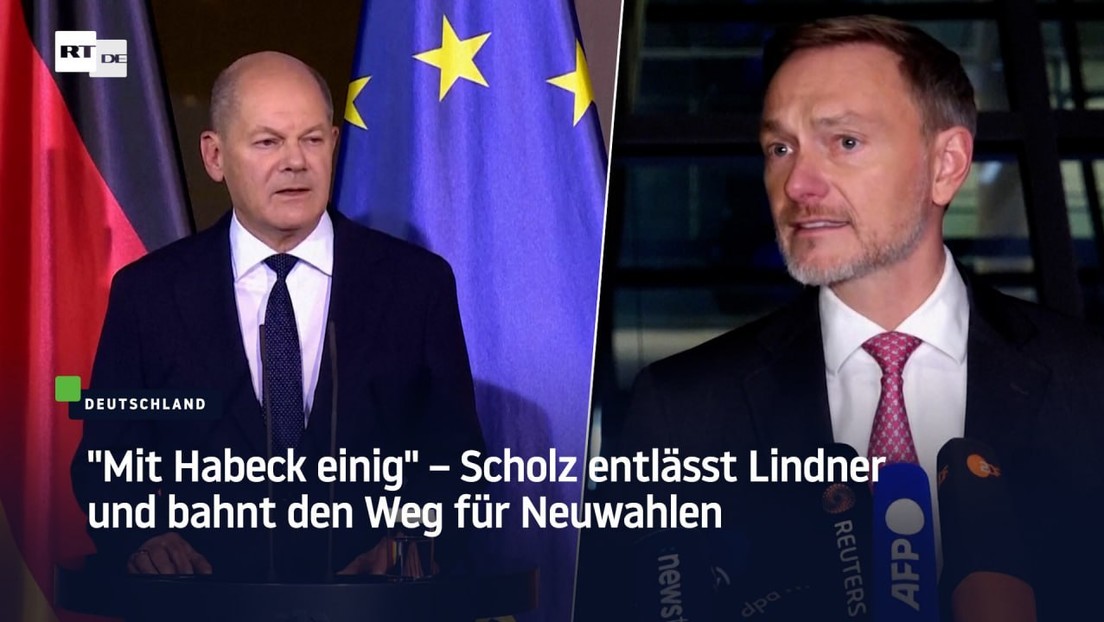 "Mit Habeck einig" – Scholz entlässt Lindner und bahnt den Weg für Neuwahlen