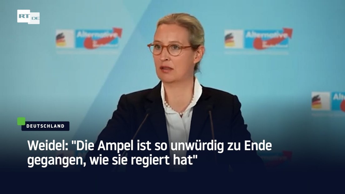 Weidel: "Die Ampel ist so unwürdig zu Ende gegangen, wie sie regiert hat"