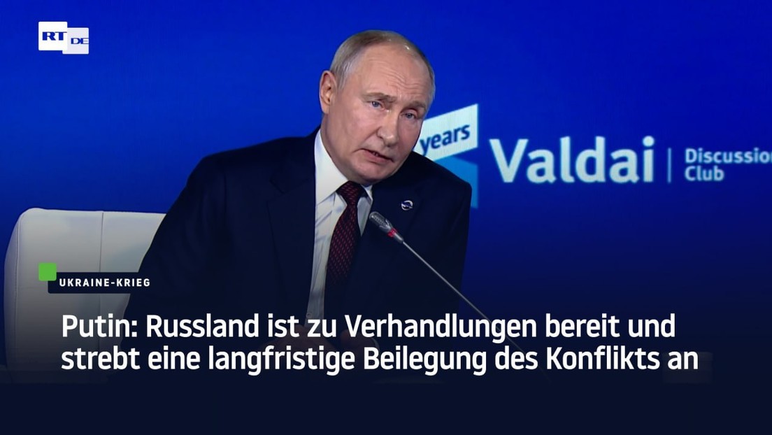 Putin: Russland ist zu Verhandlungen bereit und strebt eine langfristige Beilegung des Konflikts an