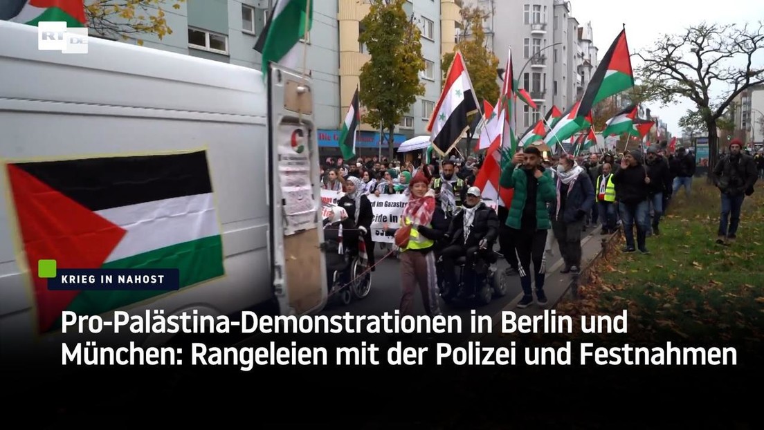 Pro-Palästina-Demonstrationen in Berlin und München: Rangeleien mit der Polizei und Festnahmen