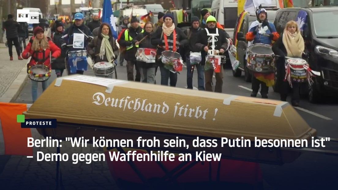 Berlin: "Wir können froh sein, dass Putin besonnen ist" – Demo gegen Waffenhilfe an Kiew