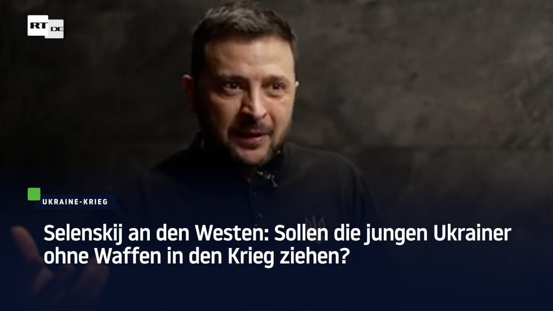 Selenskij an den Westen: Sollen die jungen Ukrainer ohne Waffen in den Krieg ziehen?