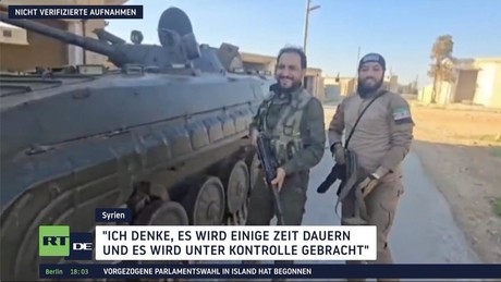 Kämpfe in Syrien: "Ich denke, es wird einige Zeit dauern und es wird unter Kontrolle gebracht"