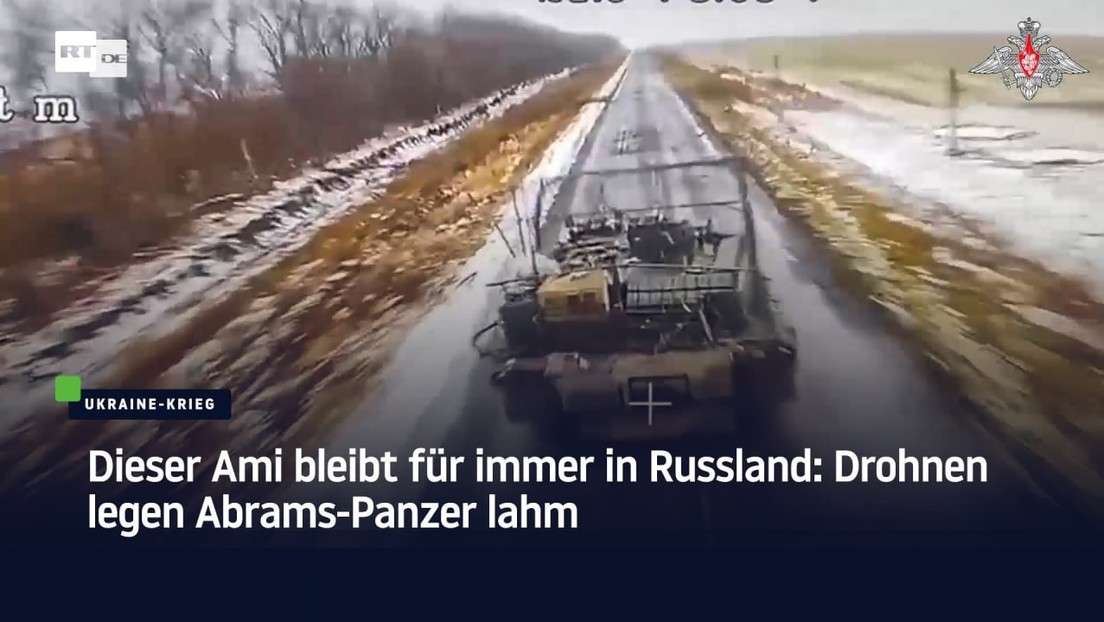 Dieser Ami bleibt für immer in Russland: Drohnen legen Abrams-Panzer lahm