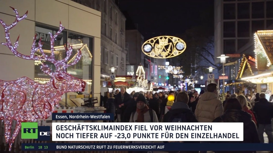 Kaufkraft deutlich gesunken: Trotz Weihnachtssaison fällt Geschäftsklimaindex weiter