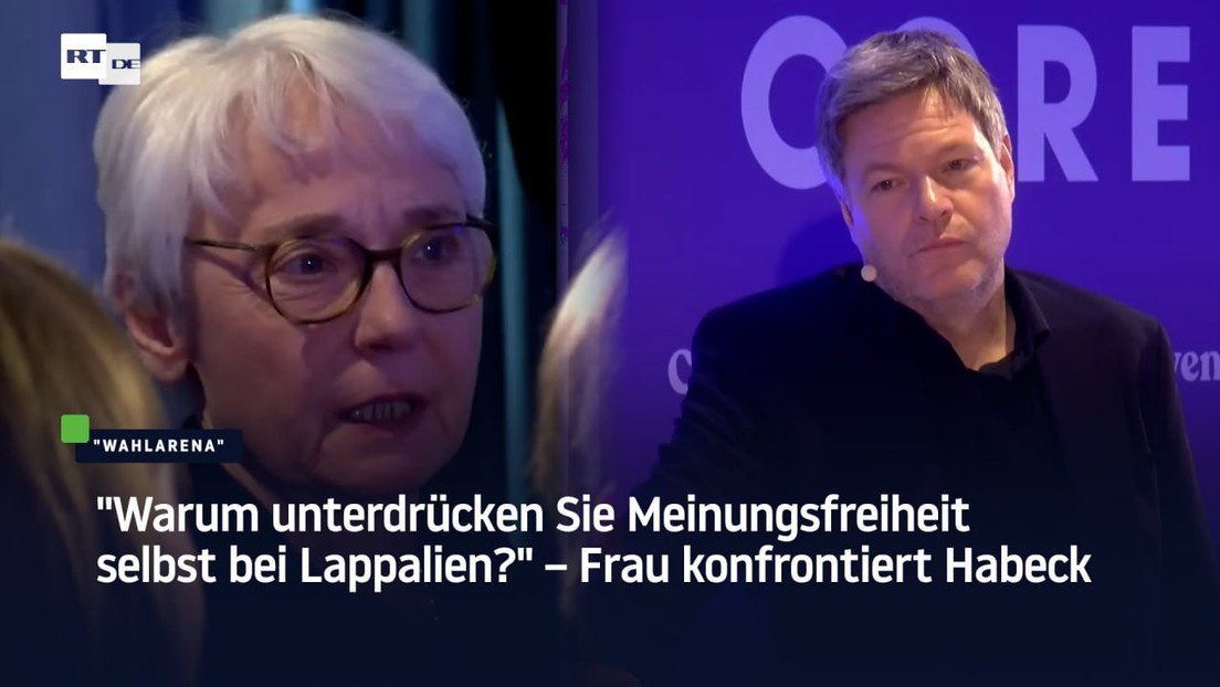 "Warum unterdrücken Sie Meinungsfreiheit selbst bei Lappalien?" – Frau konfrontiert Habeck