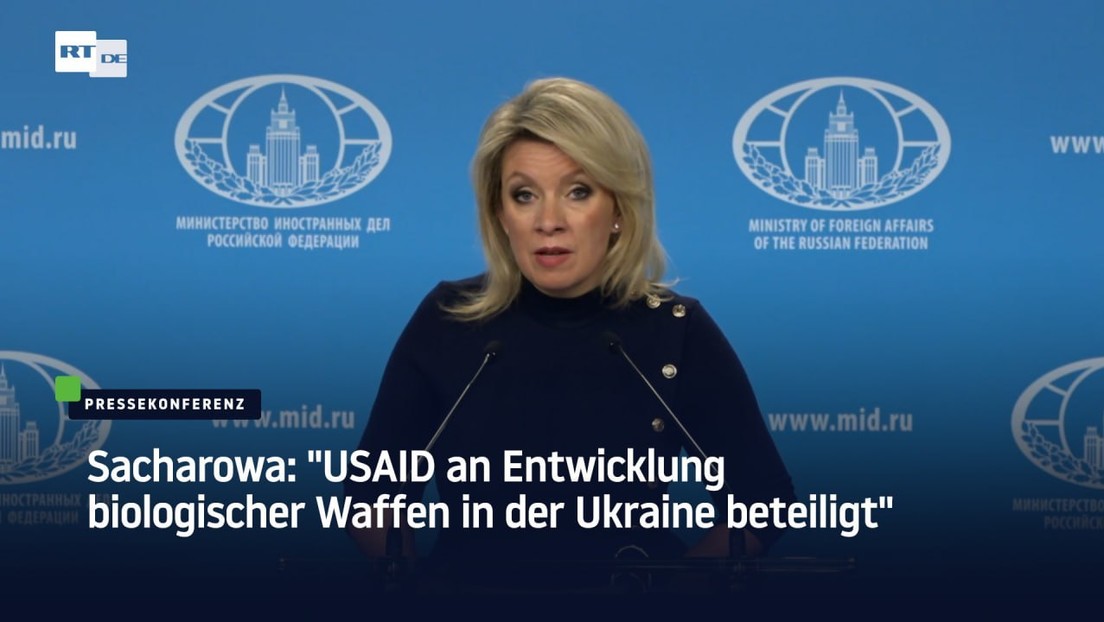 Sacharowa: "USAID an Entwicklung biologischer Waffen in der Ukraine beteiligt"