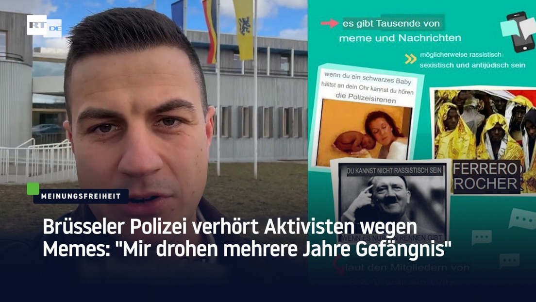 Brüsseler Polizei verhört Aktivisten wegen Memes: "Mir drohen mehrere Jahre Gefängnis"