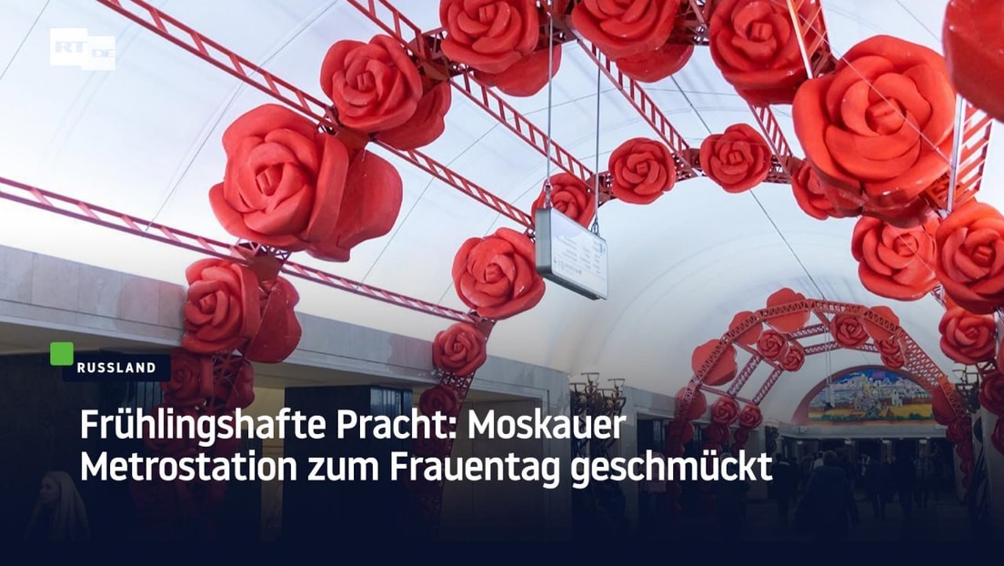 Frühlingshafte Pracht: Moskauer Metrostation zum Frauentag geschmückt