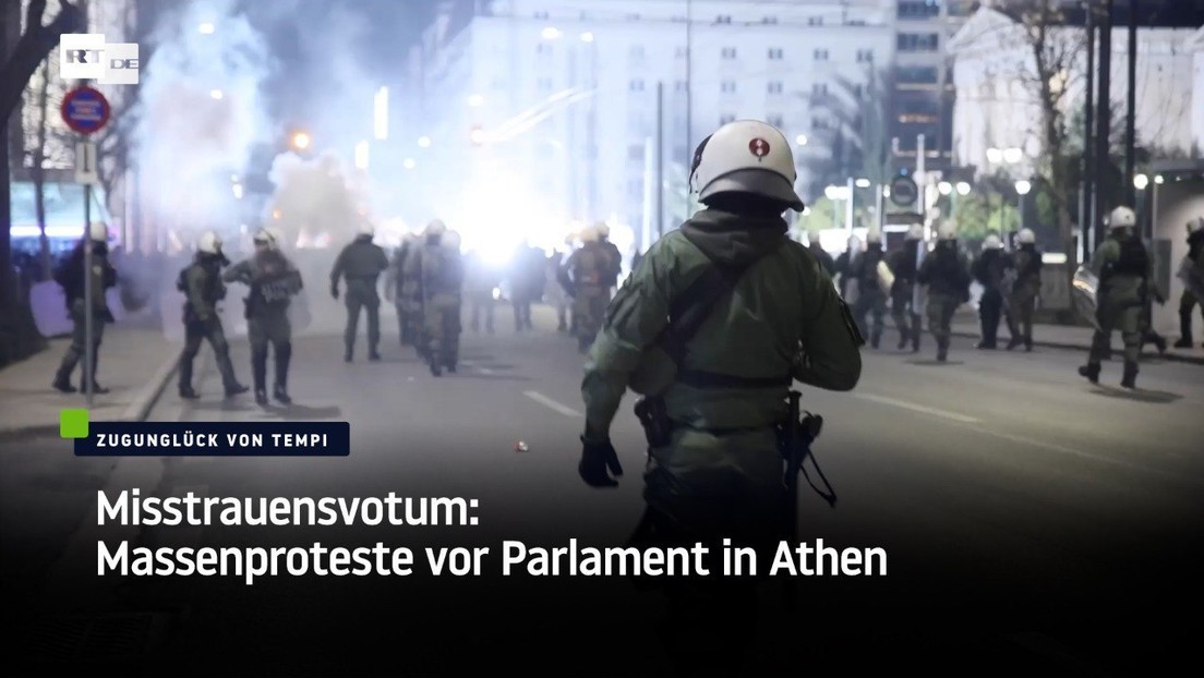 Misstrauensvotum: Massenproteste vor Parlament in Athen