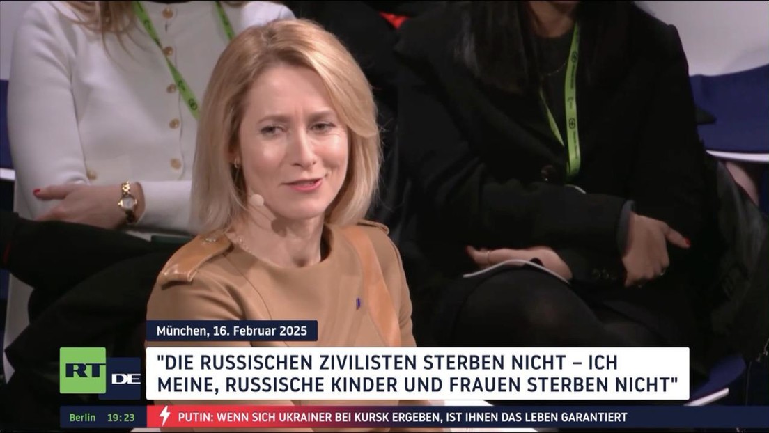 Kallas: "Russische Zivilisten sterben nicht — ich meine, russische Frauen und Kinder sterben nicht"