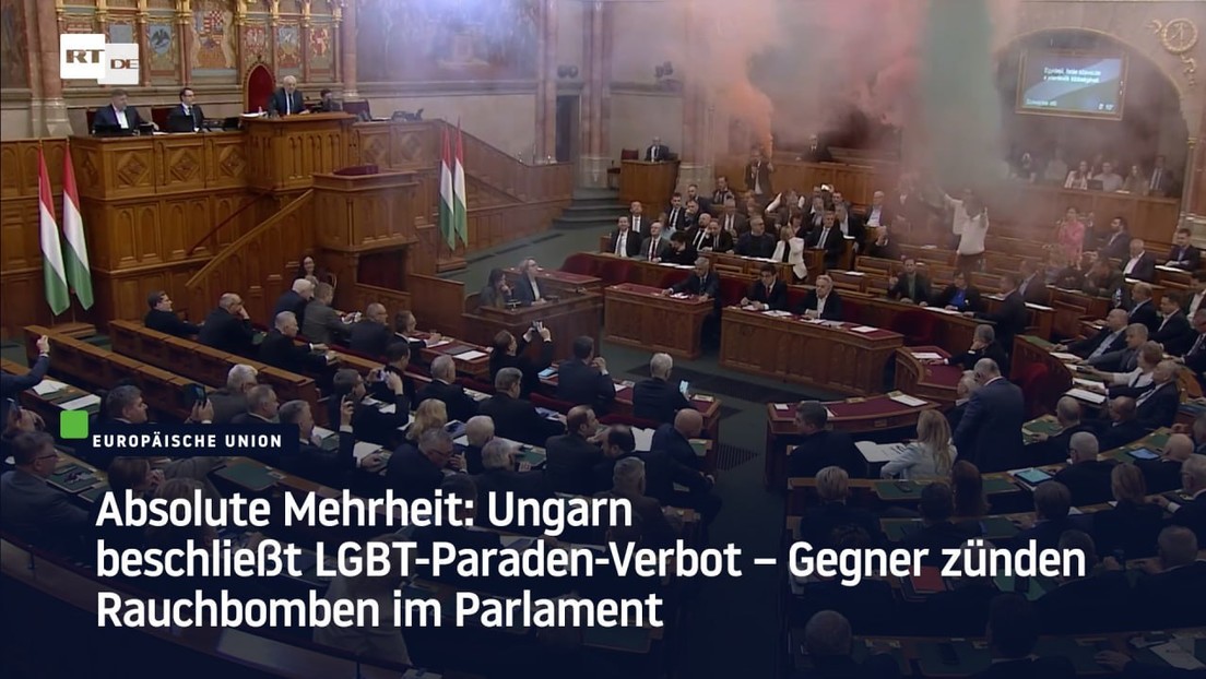 Absolute Mehrheit: Ungarn beschließt LGBT-Paraden-Verbot – Gegner zünden Rauchbomben im Parlament