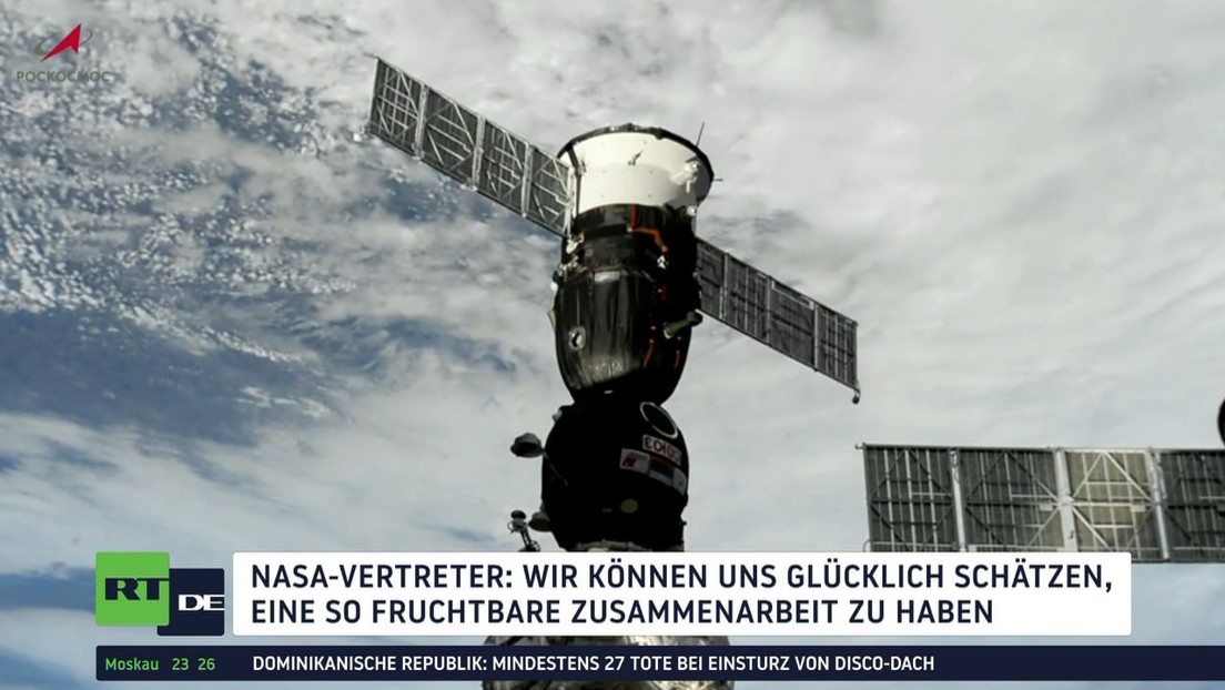 Siegesjubiläum gewidmet: Sojus-Rakete bringt russisch-amerikanische Crew zur ISS