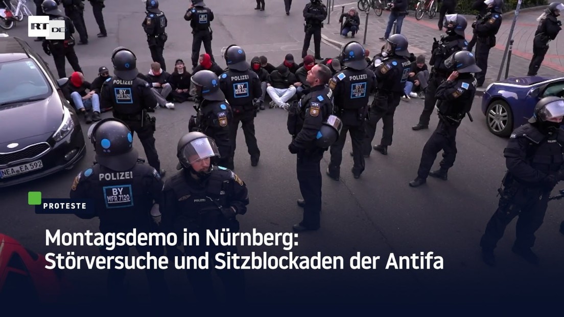 Montagsdemo in Nürnberg: Störversuche und Sitzblockaden der Antifa
