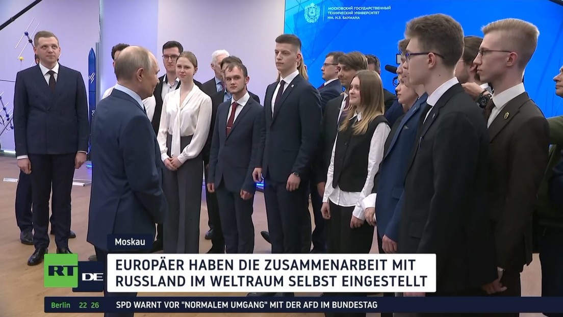 Weltraum und Kernkraft: Putin besucht Technische Universität in Moskau