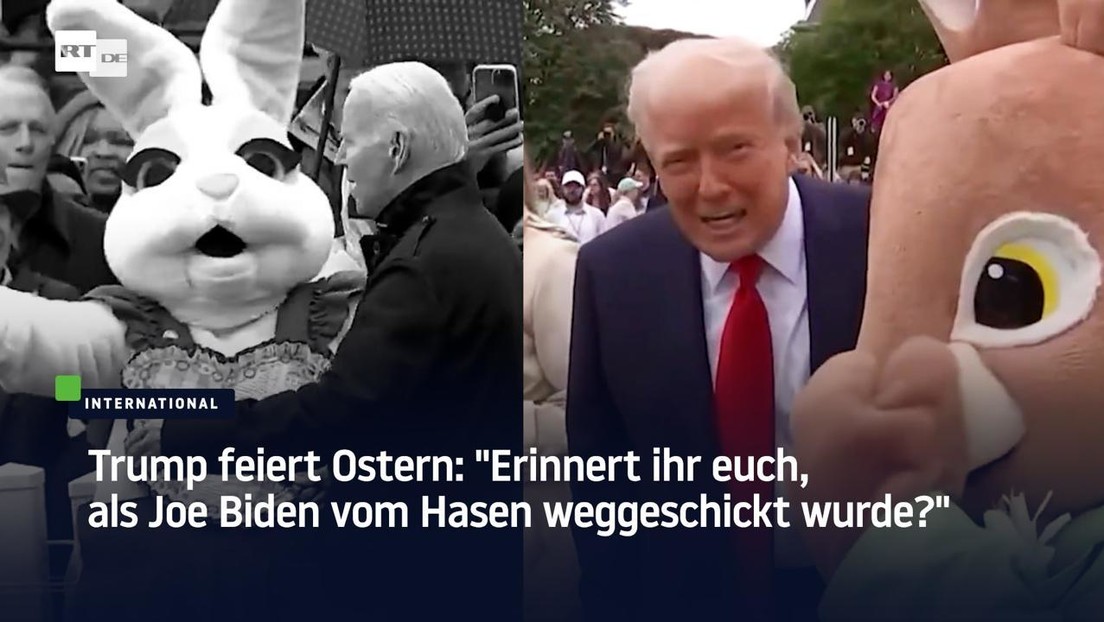 Trump feiert Ostern: "Erinnert ihr euch, als Joe Biden vom Hasen weggeschickt wurde?"